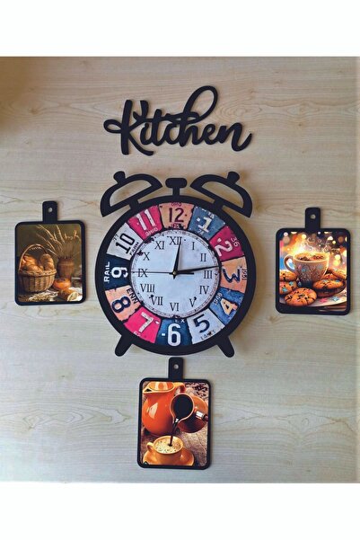 Bilge Lazer Bilge Ahşap Dekoratif Mutfak Saati (kitchen)