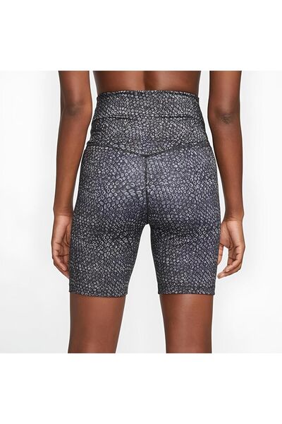 Nike W Nk One Hr 7In AOP Women's Shorts, Black/White, DX0160-010, S