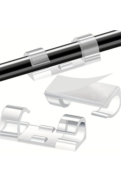 TREND 20 Pieces Adhesive Cable Fixer - Clip Collection and Cable Storage Electrical Supplies