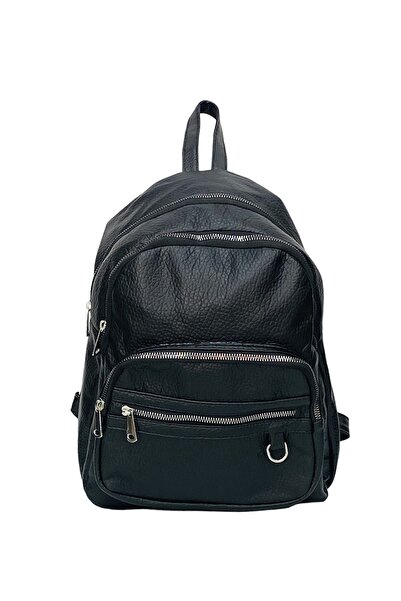Favori Çanta Women's Soft Washed Leather Four-Compartment Quality Backpack