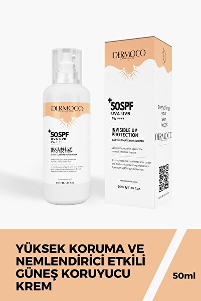 Yüksek Koruma Ve Nemlendirici Etkili Invisible Güneş Koruyucu Krem SPF 50, 50 ml.