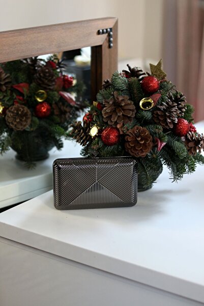 Moom Bag Γυναικεία βραδινή τσάντα φόρεμα με μαύρη μεταλλική αλυσίδα