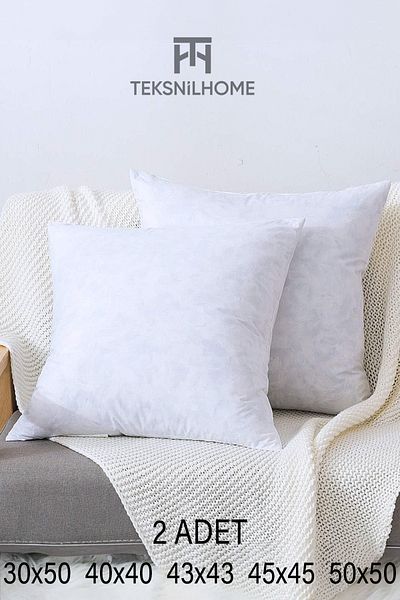 TeksNil Home 2 Pieces Bead Silicone Inner Elastic Throw Pillow