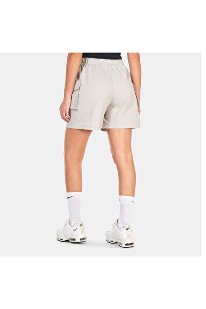 Nike Sportswear Essential Woven High-Rise Krem Kadın Şort