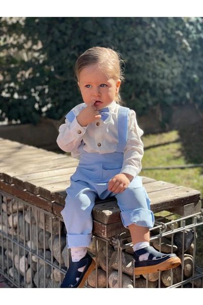 Ares Kids Fashion Light Blue Children's and Baby Long Slippers - Gift and Special Daily Wear
