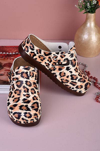 azizsahinshoes 3025 Модел Анатомични Чехли с Леопардов Шарен