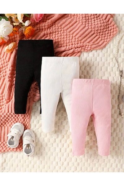 eymwes Unisex 3-Piece Camisole Basic Tights Set for Baby and Child