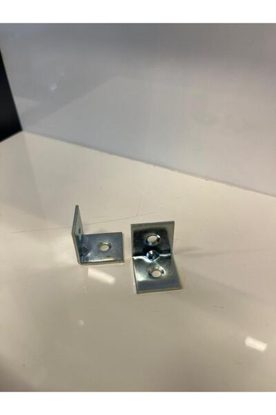 Taşkın Aksesuar Metal L Gönye 16x16x16mm 2 Delikli (20 Adet) 1no Köşebent Bağ...