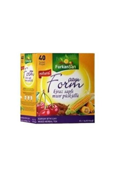 Furkan Sarı Kiraz Saplı Mısır Püsküllü Bitkisel Çay 40 Lı Süzen Poşet