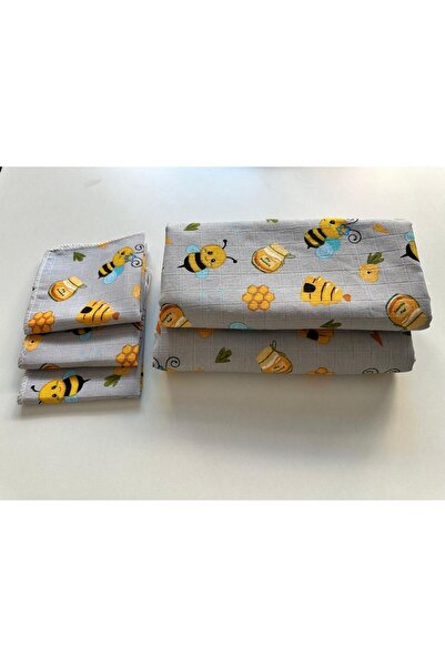 Mini Baby MÜSLİN BATTANİYE VE MÜSLİN AĞIZ MENDİLİ