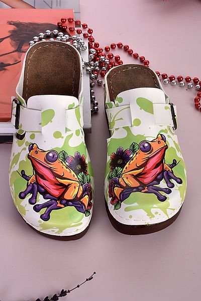 azizsahinshoes Model 3014 - Papuci Anatomical Portocalii, Model Broasca