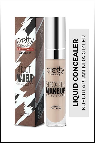 Pretty Beauty Under Eye Concealer with Liquid Brush Concealer Medium No:2