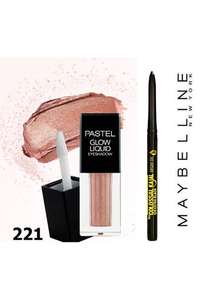 Pastel Liquid Eyeshadow 221 Dreamland + Cashew Eye Pencil - Glow Liquid Eyeshadow Black