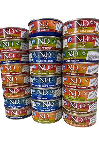 N&D Konserve Yetişkin Kedi Maması Yaş Kedi Maması Karışık Paket 24x70gr