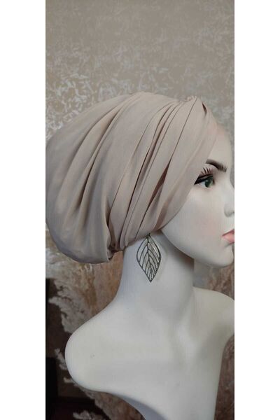 ABB Meryemcebone Hijab Clothing Beige Knotted Drawstring Double Sided Bonnet
