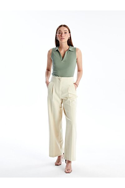 LC Waikiki LCWAIKIKI - Women's Polo Collar Plain Tank Top