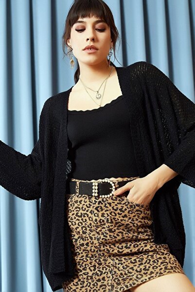 MissThetis Delikli Yarasa Kol Ajurlu Truvakar Uzun Kol Şık ve Cool Mevsimlik ...