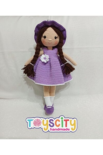 YUSUF TOKTAS TOYS CITY Toyscity Lila Dudu Bebek Amigurumi Örgü Oyuncak