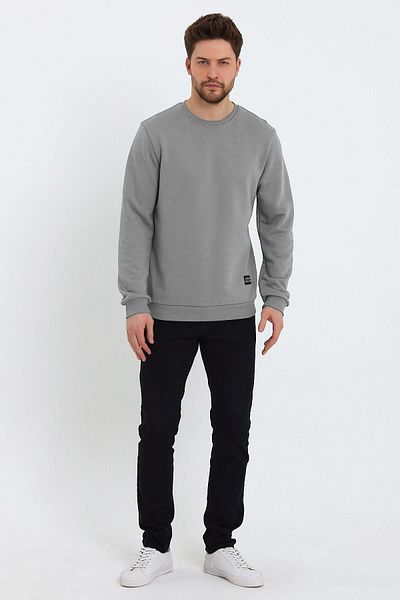 ESPİNA Ανδρικό φούτερ Crew Neck Relaxed Regular 3 νημάτων από βαμβάκι