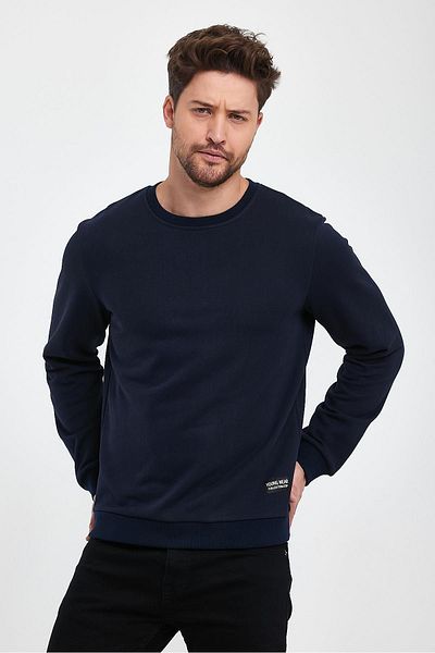 ESPİNA Ανδρικό φούτερ Crew Neck Relaxed Regular 3 νημάτων από βαμβάκι