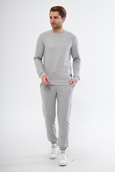 ESPİNA Чоловічий діагональний 3-нитковий бавовняний спортивний костюм без шардонів