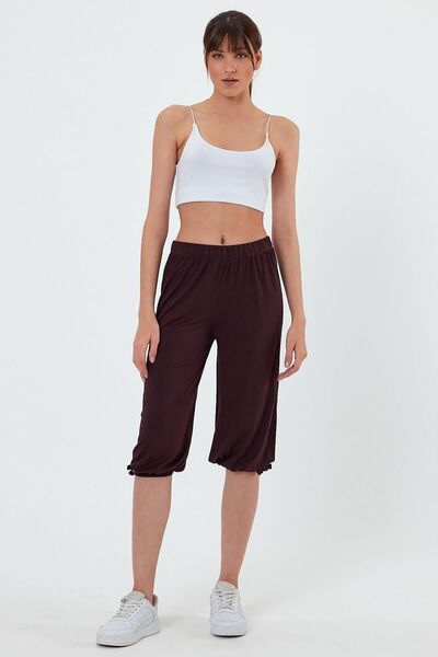 ESPİNA Kadın Rahat Kalıp Örme Kısa Pantolon Şalvar