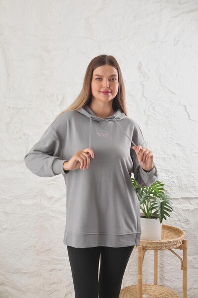 ESPİNA Κεντημένο φούτερ με κουκούλα 3 κλωστών