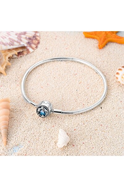 MAM Okyanus Serisi Murano Mavi Cam Gümüş Bileklik