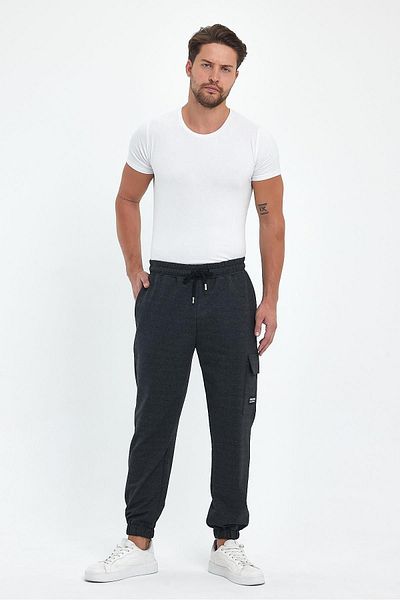 ESPİNA Pantaloni de trening pentru bărbați cu buzunare cargo cu picior elastic