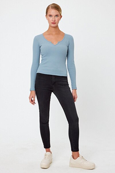 ESPİNA Μακρυμάνικη μπλούζα με τετράγωνο γιακά