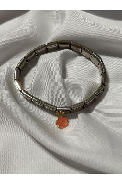 OCTW سوار إيطالي أنيق - سحر زهرة برتقالية