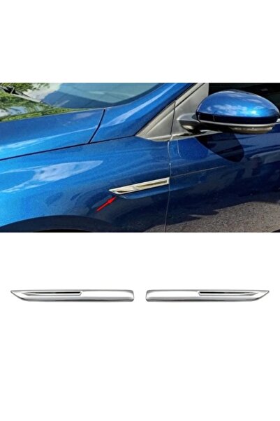 Ascent Dizayn Renault Megane 4 Krom Çamurluk Sinyal Çıtası 2 Parça (2020 ve Ü...