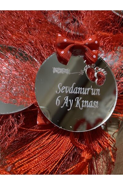 GÜVEN Pleksi 6 Ay Kınası Kına Gecesi Hediyelik Magnet 24 Adet