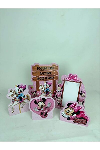 CAVAŞ sun hat minie mouse dekoratif ayaklı pano set