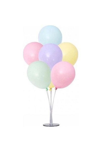 Fixman Mercantoptan 7-Piece Balloon Stand and 10 Macarons Mixed Color Balloon