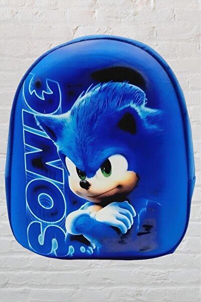 Tezzgelsin Sonic the Hedgehog Grădiniță Grădiniță Mini dimensiune 3D imprimat în relief 2-6 ani rucsac și geantă de școală