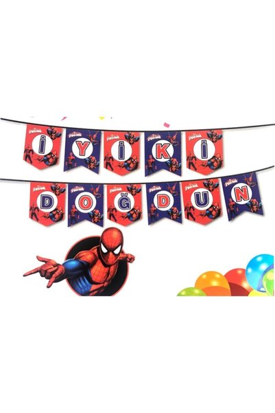 CAVAŞ sun hat Örümcek Adam Karakter Temalı Spiderman Parti Konsepti 2 Mt Iyik...