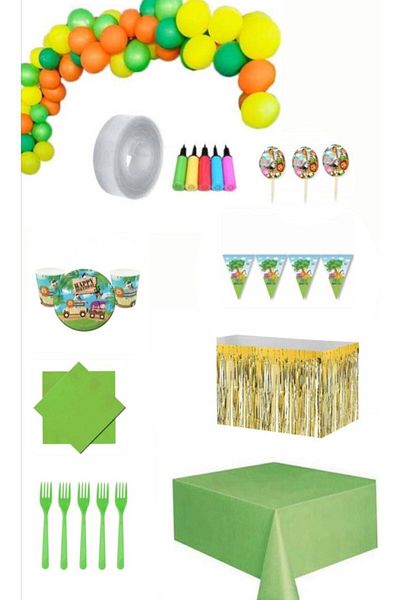 Fixman Safari Themed Luxury Birthday Set for 16 People