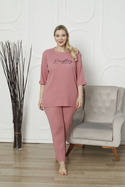 FAMES PİJAMA Plus Size Summer Pajama Set