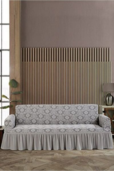 elgeyar Standard 3 Seater Jacquard Sofa - Sofa and Sofa Bed Cover, Lycra and Elastic