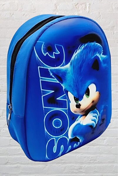 Tezzgelsin Grădiniță Creșă Dimensiune mini Sonic the Hedgehog Personaj imprimat 3D Geantă și rucsac de școală de 2-6 ani