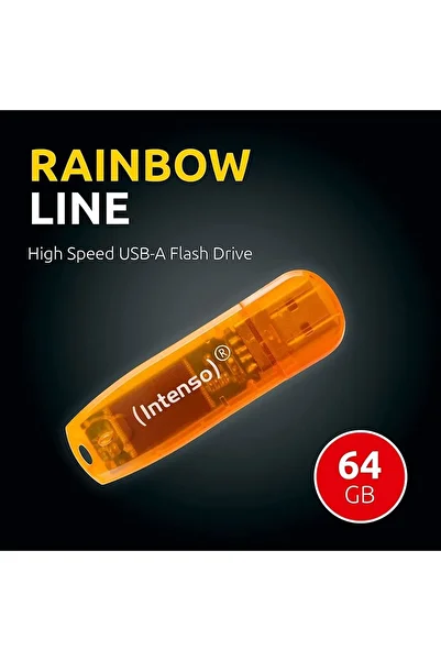 DNR Bilişim خط قوس قزح Intenso3502490 ذاكرة فلاش USB 2.0 بسعة 64 جيجابايت