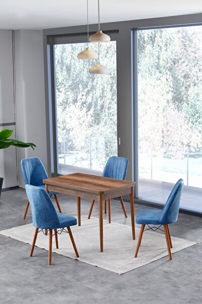 Hardalım Consept Lavanta Barok 70x110 Sabit Masa Sandalye Takımı , Mutfak Mas...