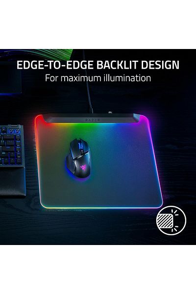 RAZER Firefly V2 Pro Fully Illuminated RGB Gaming Mouse Mat - Black