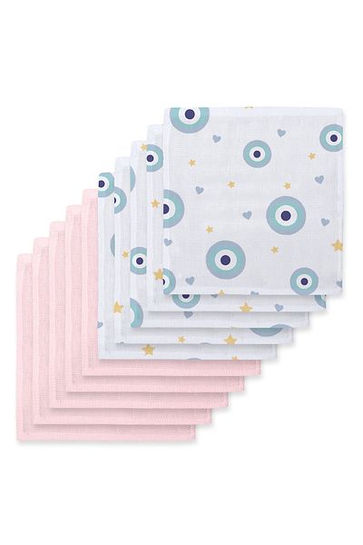 DEUX LAPINS 100% Cotton Muslin Baby Mouth Diaper Pack – Le Nazar & Innocent Pink 10-Pack