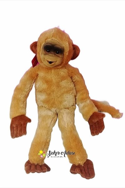 Şeker Adası Sevimli Sensörle Harekete Duyarlı Ses Çıkaran Peluş Maymun 50 Cm ...