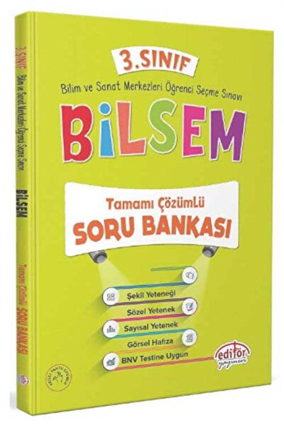 Editör Yayınevi 3. Sınıf Bilsem Çözümlü Soru Bankası / Kolektif / Editör Yayı...