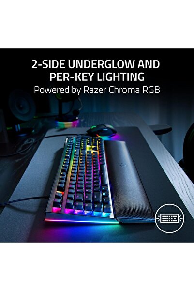 RAZER BlackWidow V4 - Yellow Switch RGB Mechanical Gaming Keyboard -  Black