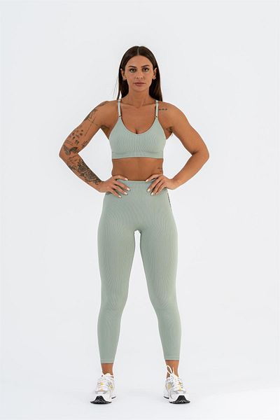 Gymwolves لباس ضيق رياضي سلس | نعناع | طماق سلس | حك رقيقة |