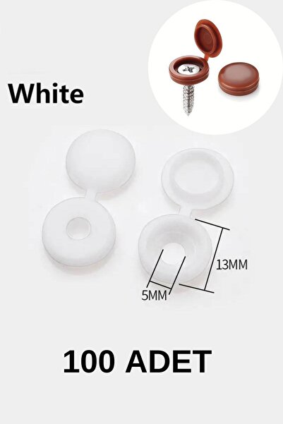 vipgross 100 Adet Plastik Vida Kapağı Vida Kapak Koruma Delik Plastik Vida Ka...